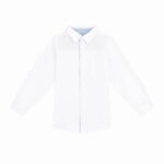 Koszula dziecięca galowa elegancka bawełniana długi rękaw biała