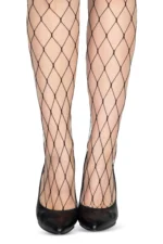 Rajstopy kabaretki z dużymi oczkami New York Style – czarne (uniwersalne) - obrazek 2
