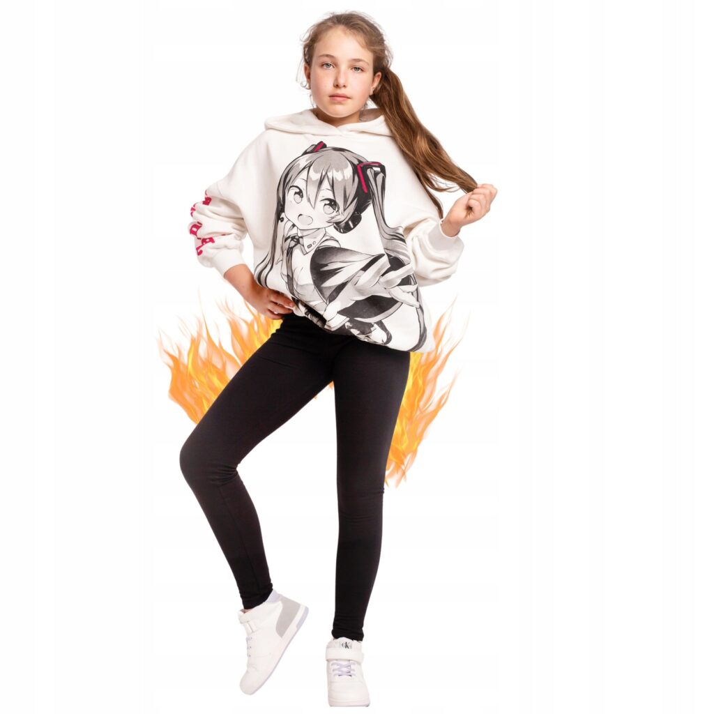 Czarne ocieplane legginsy dla dziewczynki z miękkim wnętrzem