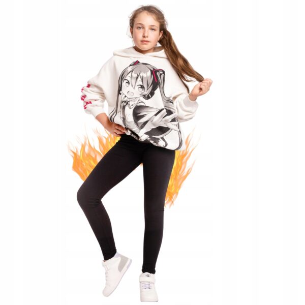 Czarne ocieplane legginsy dla dziewczynki z miękkim wnętrzem